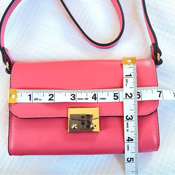 A New Day Petal Pink Vegan Gold Tone Adjustable Strap Crossbody Purse Bag - Picture 14 of 14